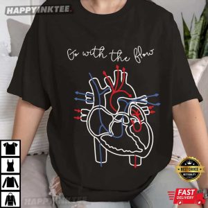 Go With The Flow CVICU Nurse Gift T-Shirt