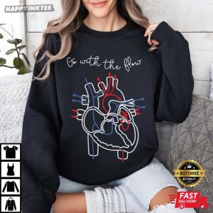 Go With The Flow CVICU Nurse Gift T Shirt (4)