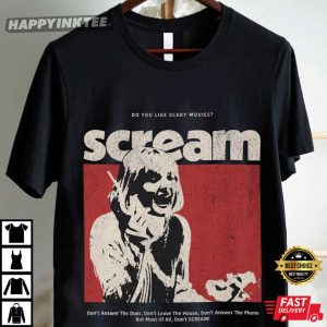 Scream Scary Movie Vintage Graphic T Shirt (4)