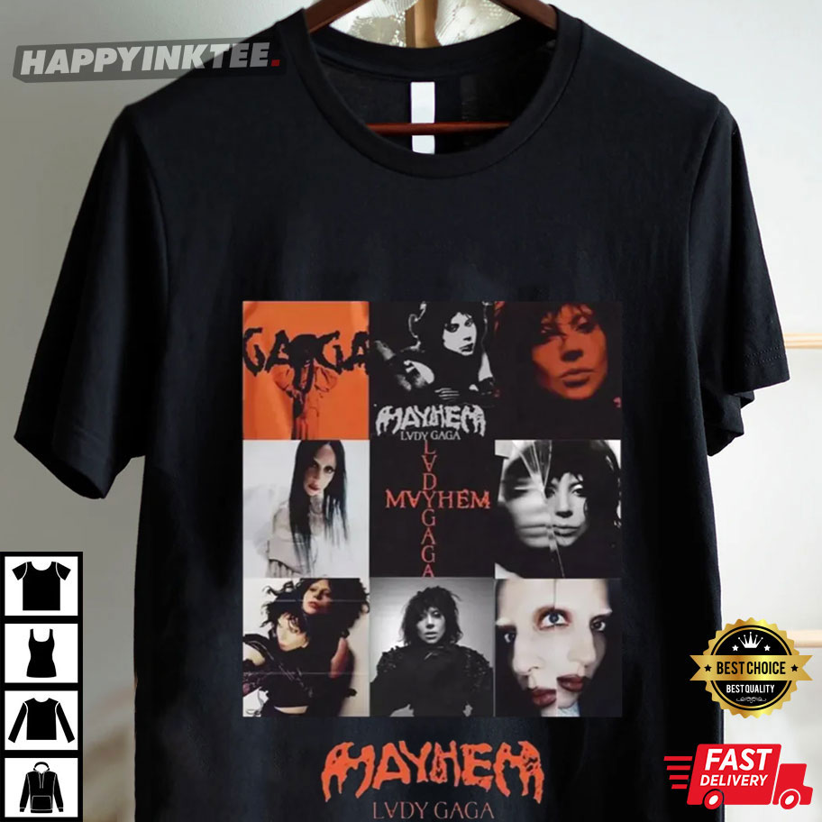 Lady Gaga The Mayhem Album Graphic T-Shirt Lady Gaga The Mayhem Album Graphic T-Shirt