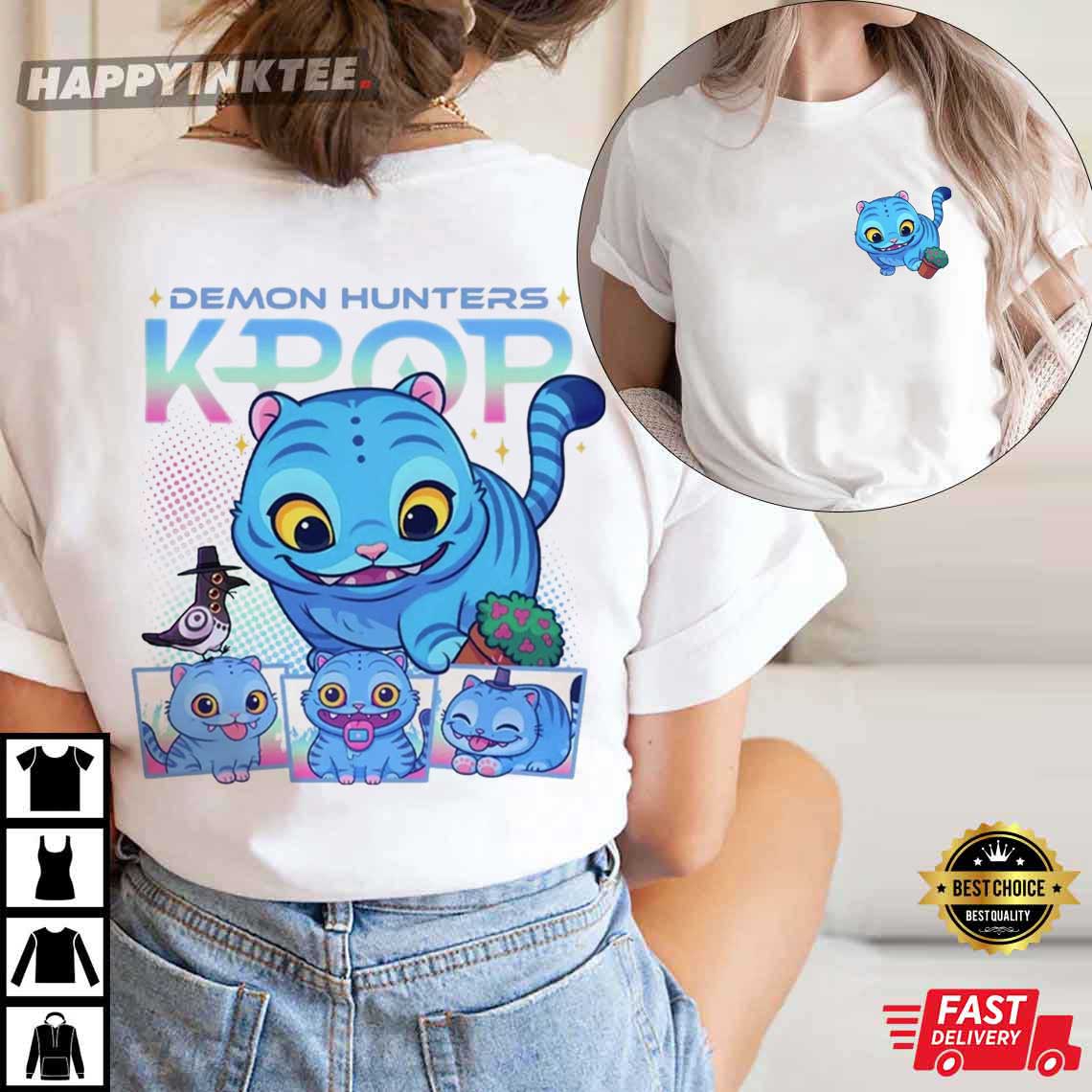 Kpop Demon Hunters Tiger Derpy The Tiger And Bird Demon T-Shirt Kpop Demon Hunters Tiger Derpy The Tiger And Bird Demon T-Shirt