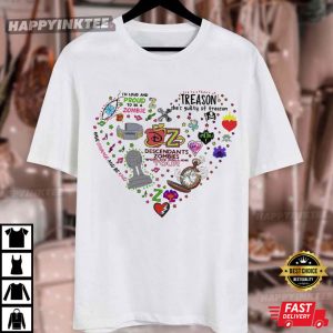 Descendants Zombies Disney World Tour Heart T Shirt (3)