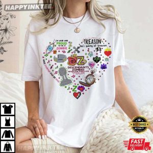 Descendants Zombies Disney World Tour Heart T Shirt (4)