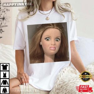 Disgusted Barbie Doll Face Meme Funny T Shirt (1)
