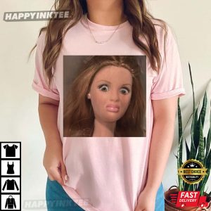 Disgusted Barbie Doll Face Meme Funny T Shirt (2)