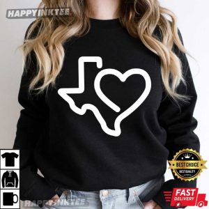 Texas Map Minimalist T Shirt (3)