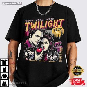 Retro Vintage Twilight Gift For Book Lover T Shirt (4)