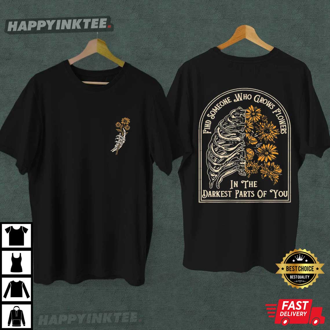 Zach Bryan Find Someone Who Grows Flowers In The Darkest Parts Of You Skeleton T-Shirt Zach Bryan Find Someone Who Grows Flowers In The Darkest Parts Of You Skeleton T-Shirt