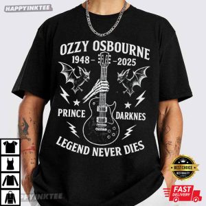 Ozzy Osbourne Prince of Darkness Memorial Gothic Rock Guitar T-Shirt