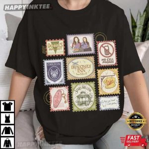 Gilmore Girls Stars Hollow Connecticut Stamps T-Shirt