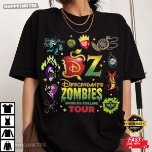Descendants Zombies World Collide Tour Disneyland Trip T Shirt (2)