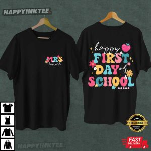 Custom First Day Of School Gift For Teacher T Shirt (2)