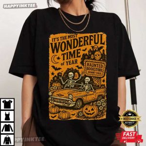 Haunted Bookstore It’s The Most Wonderful Time Of The Year Halloween T-Shirt