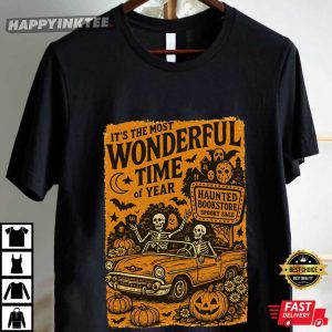 Haunted Bookstore It's The Most Wonderful Time Of The Year Halloween T Shirt (3)