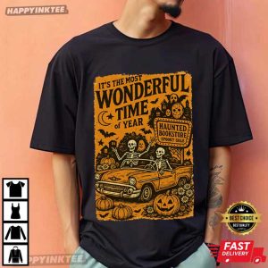 Haunted Bookstore It's The Most Wonderful Time Of The Year Halloween T Shirt (4)