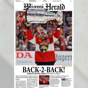 Florida Panthers Back-2-Back Stanley Cup Champions Newspaper Poster