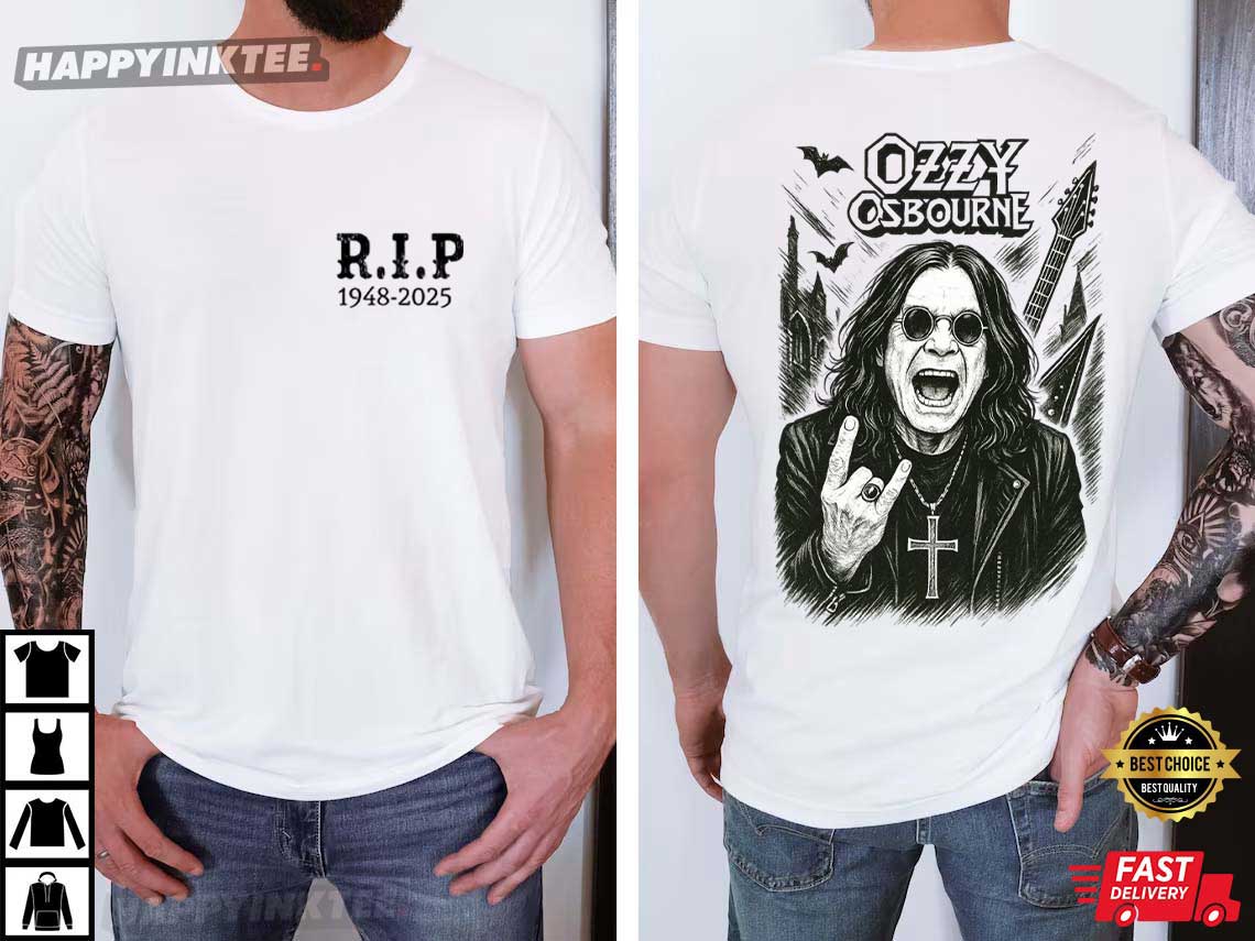 RIP Ozzy Osbourne Black Sabbath Tribute T-Shirt RIP Ozzy Osbourne Black Sabbath Tribute T-Shirt