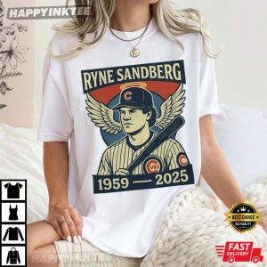 Ryne Sandberg RIP Chicago Cubs Baseball Tribute T Shirt (4)