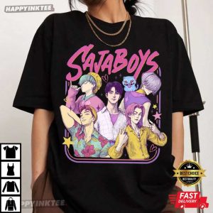 Saja Boys Boy Band Kpop Demon Hunters Retro T-Shirt