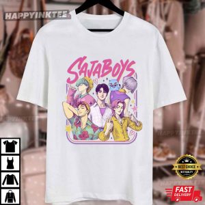 Saja Boys Boy Band Kpop Demon Hunters Retro T Shirt (3)