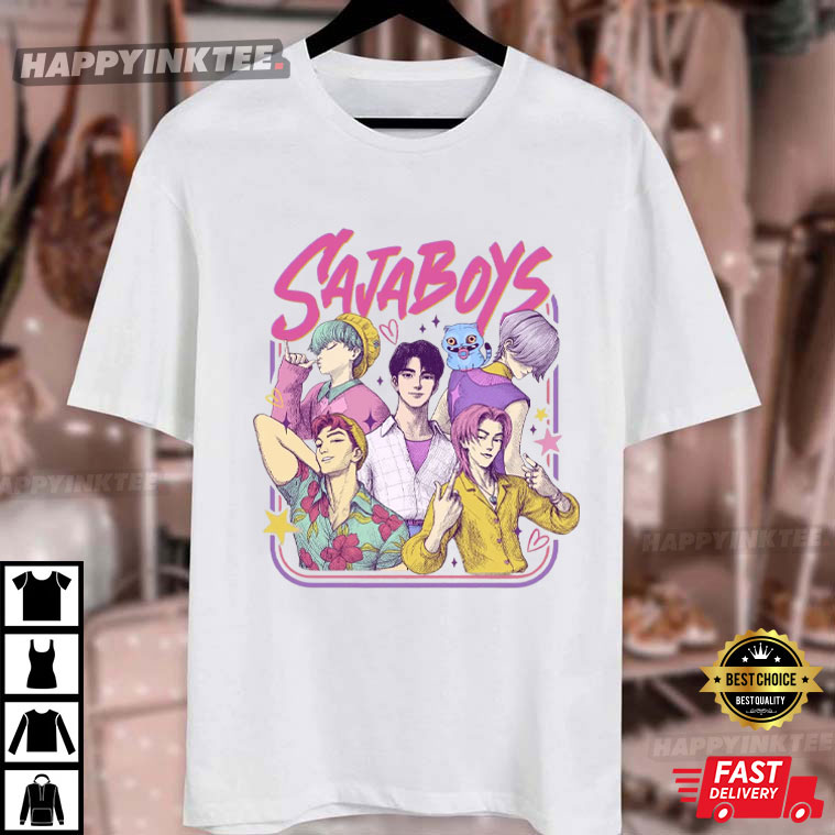 Saja Boys Boy Band Kpop Demon Hunters Retro T-Shirt Saja Boys Boy Band Kpop Demon Hunters Retro T-Shirt