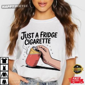 Just A Fridge Cigarette Funny Retro Beer Can Diet Coke T Shirt (2)