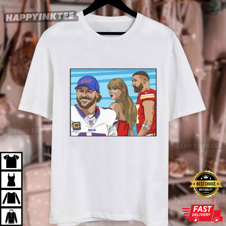 Josh Allen Better Than Travis Kelce Funny T-Shirt Josh Allen Better Than Travis Kelce Funny T-Shirt