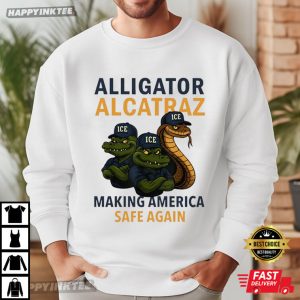 Alligator Alcatraz Patriotic Making America Safe Again T Shirt (3)