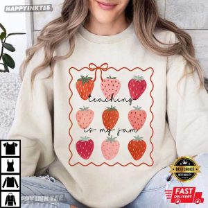 Strawberry Teaching Is My Jam Teacher T Shirt (2)