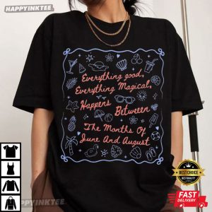 The Summer I Turned Pretty The Months Of June And August T Shirt (1)