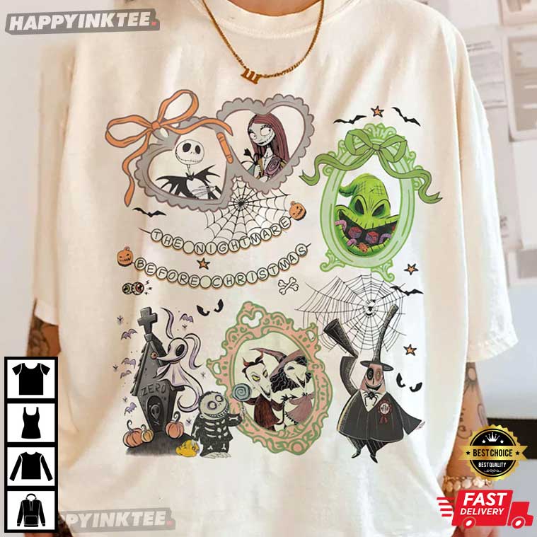 Nightmare Before Christmas Vintage Disney Halloween Comfort Colors T-Shirt