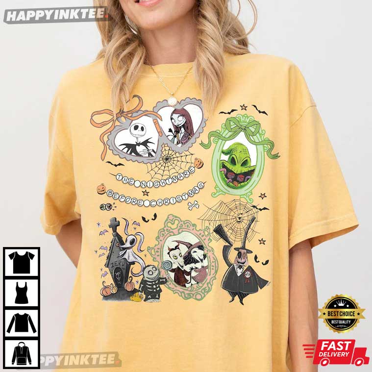 Nightmare Before Christmas Vintage Disney Halloween Comfort Colors T-Shirt Nightmare Before Christmas Vintage Disney Halloween Comfort Colors T-Shirt