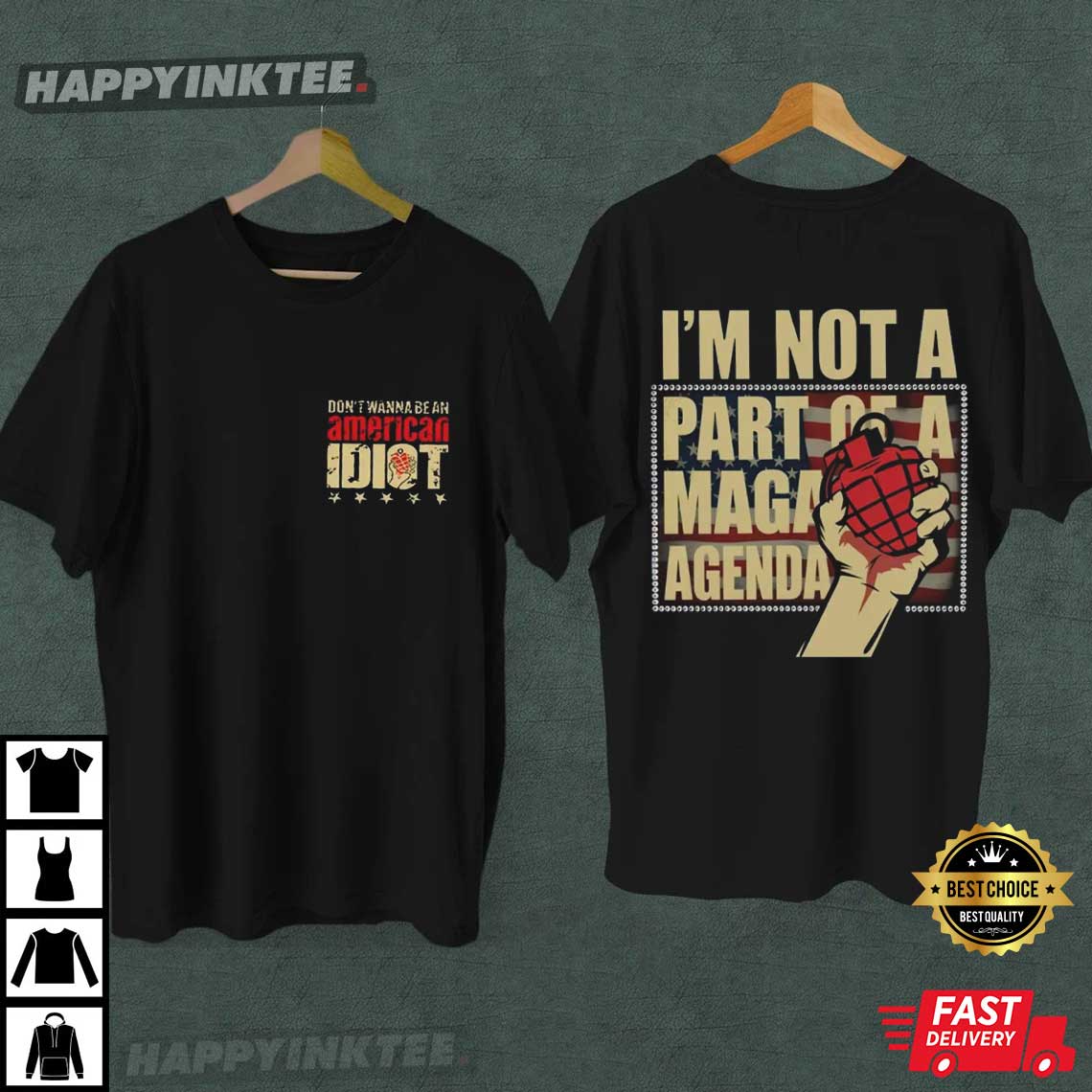 Don't Wanna Be An American Idiot I'm Not A Part Of A Maga Agenda T-Shirt Don't Wanna Be An American Idiot I'm Not A Part Of A Maga Agenda T-Shirt