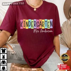 Custom Kindergarten Teacher T Shirt (2)