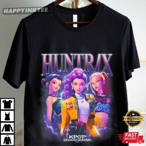 Vintage Huntrix KPop Demon Hunters T Shirt (4)