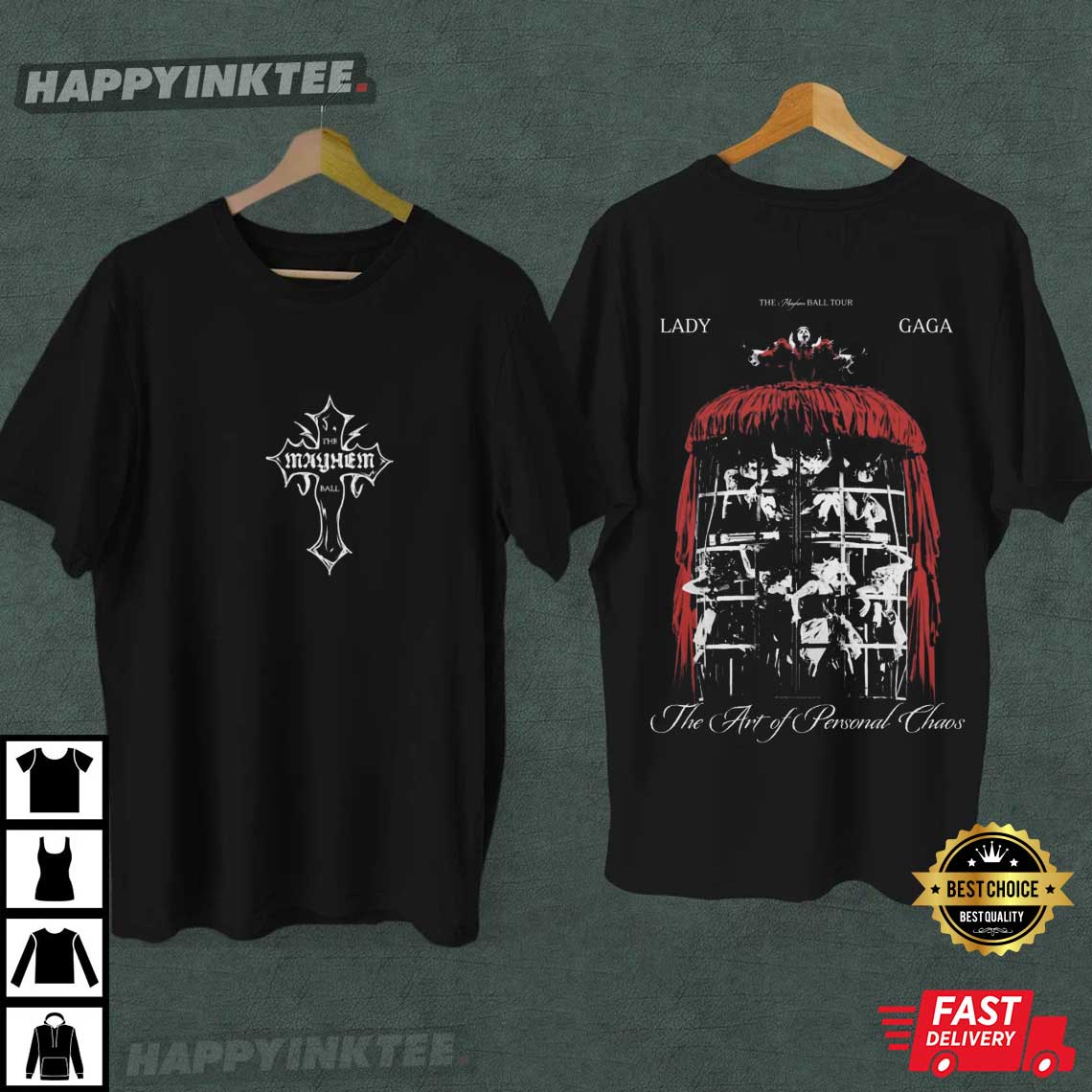 Lady Gaga Mayhem Ball Tour The Art of Personal Chaos T-Shirt Lady Gaga Mayhem Ball Tour The Art of Personal Chaos T-Shirt