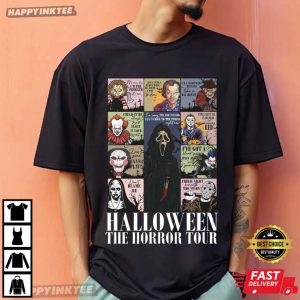 Retro Horror Characters Halloween The Horror Tour T-Shirt