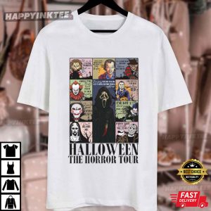 Retro Horror Characters Halloween The Horror Tour T Shirt (3)