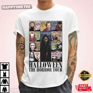 Retro Horror Characters Halloween The Horror Tour T Shirt (4)