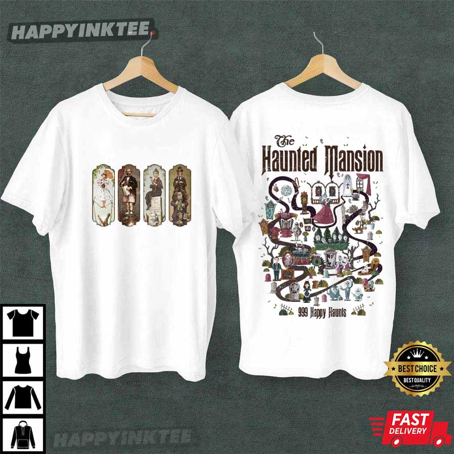 The Haunted Mansion Map Disney Halloween T-Shirt The Haunted Mansion Map Disney Halloween T-Shirt