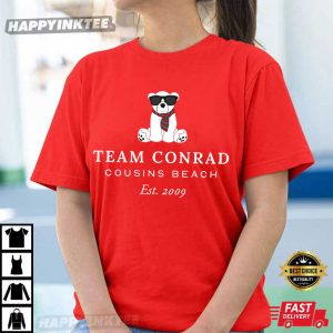 Team Conrad Junior Mint Bear Cousins Beach Est 2009 T Shirt (2)