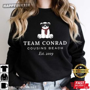 Team Conrad Junior Mint Bear Cousins Beach Est 2009 T Shirt (3)