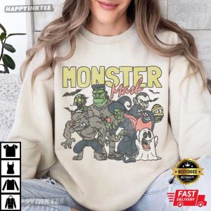 Retro Halloween Monster Mash T Shirt (4)