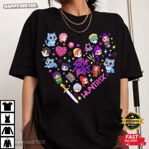 Kpop Demon Hunters Huntrix Saja Boys Heart T-Shirt
