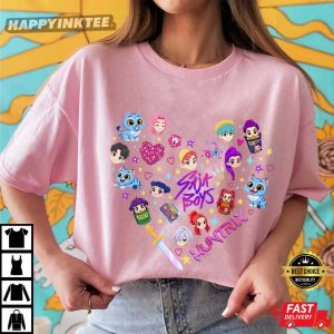 Kpop Demon Hunters Huntrix Saja Boys Heart T Shirt (2)