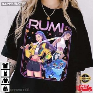 Rumi Huntrix KPop Demon Hunters Derpy Tiger Gift For Fan T Shirt