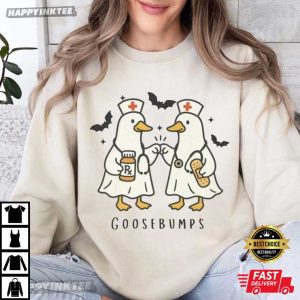 Spooky Nurse Goosebumps Halloween Goose T Shirt (2)