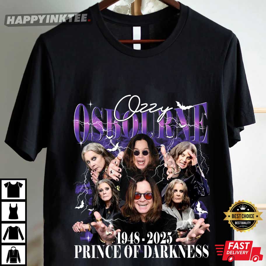 Ozzy Osbourne RIP Prince Of Darkness Bootleg T-Shirt Ozzy Osbourne RIP Prince Of Darkness Bootleg T-Shirt