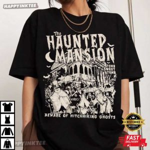 Retro The Haunted Mansion Hitchhiking Ghosts Disney Halloween T-Shirt