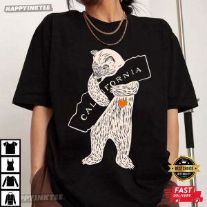 California Lover Bear Wildfire Support T Shirt (2)